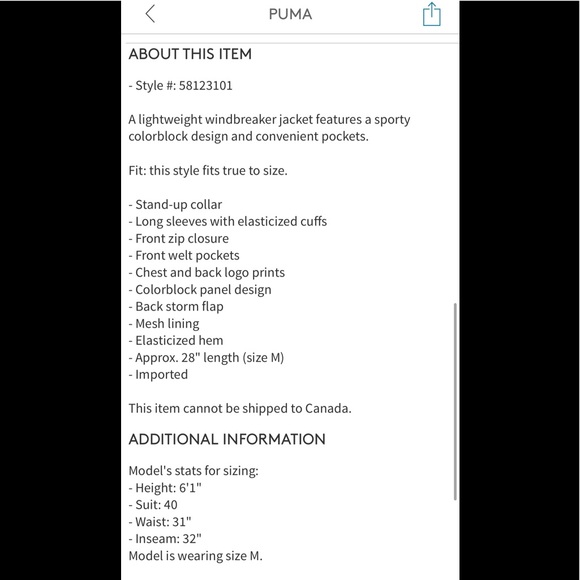 NWT Men’s Puma Colorblock Windbreaker Jacket - Picture 7 of 8